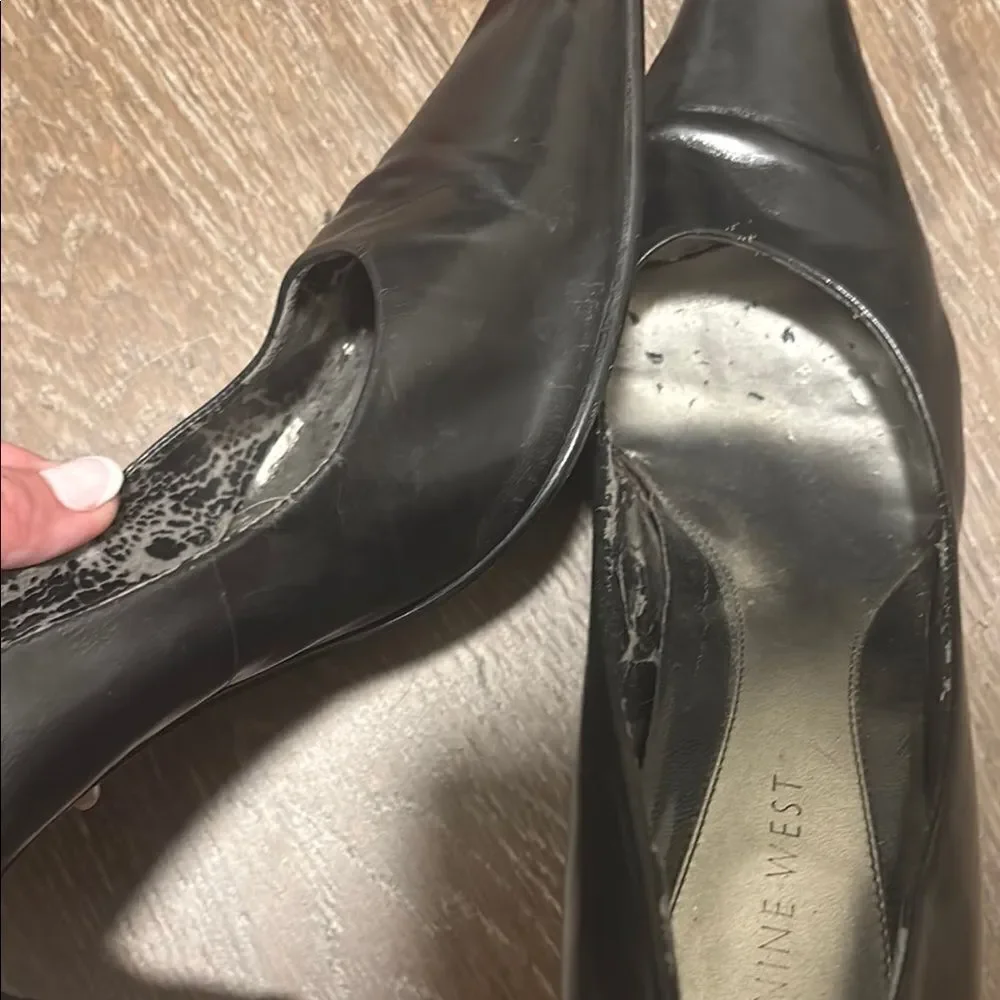 Nine West Black Heels Sleek Pointed-Toe Design